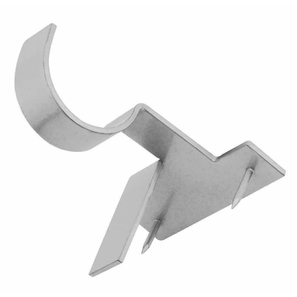 2Pcs Tap In Iron Curtain Rod Brackets -Grey