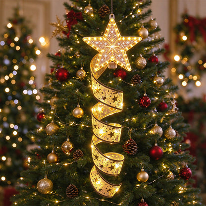 Christmas Hanging Decoration Spiral LED Light for Christmas Tree - Star