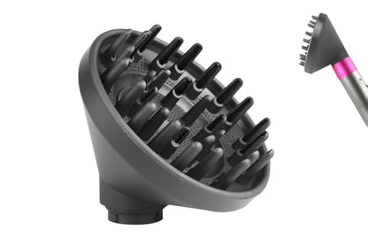 Upgraded Diffuser Attachment for Dyson Airwrap Styler HS01 HS05 Converts to Hair Dryer Nozzle -Grey