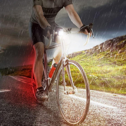 Water Resistant Front and Back Bike Lights for Night Riding USB Rechargeable Bicycle Headlight and Tail Light Set