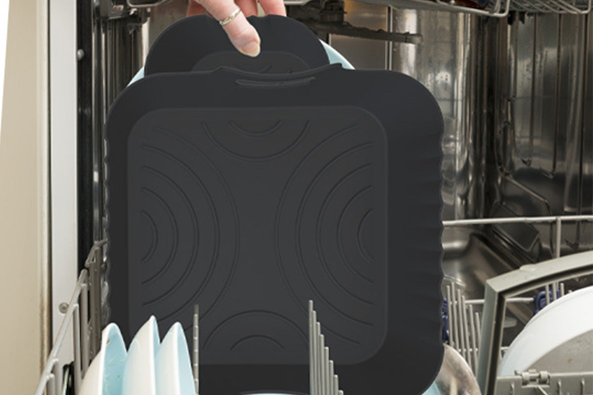 Air Fryer Silicone Liners for Philips Dual Basket Airfryer 3000 Series NA350 -Black