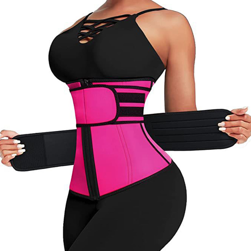 Sweat Waist Trainer for Women ¨C Sauna Sweat Belt Slim Body Shaper Corset Magenta