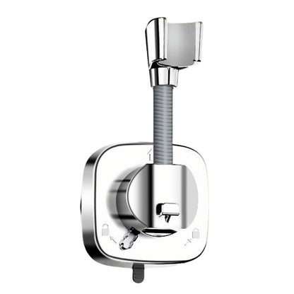 Detachable Suction Cup Shower Head Holder for Bathroom Bathtub Rental-Silver