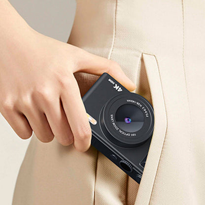 4K Digital Camera with Flip Screen and Autofocus for Vlogging and Photography Beginners Black