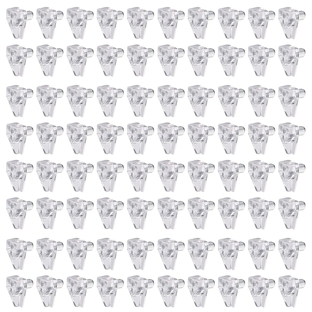 100Pcs Clear Shelf Support Peg Cabinet Support Pins for Kitchen Furniture Shelves