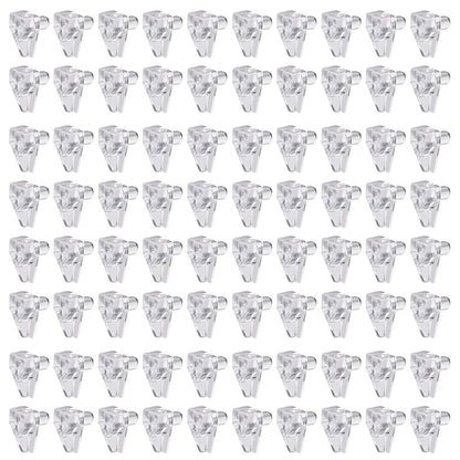 100Pcs Clear Shelf Support Peg Cabinet Support Pins for Kitchen Furniture Shelves