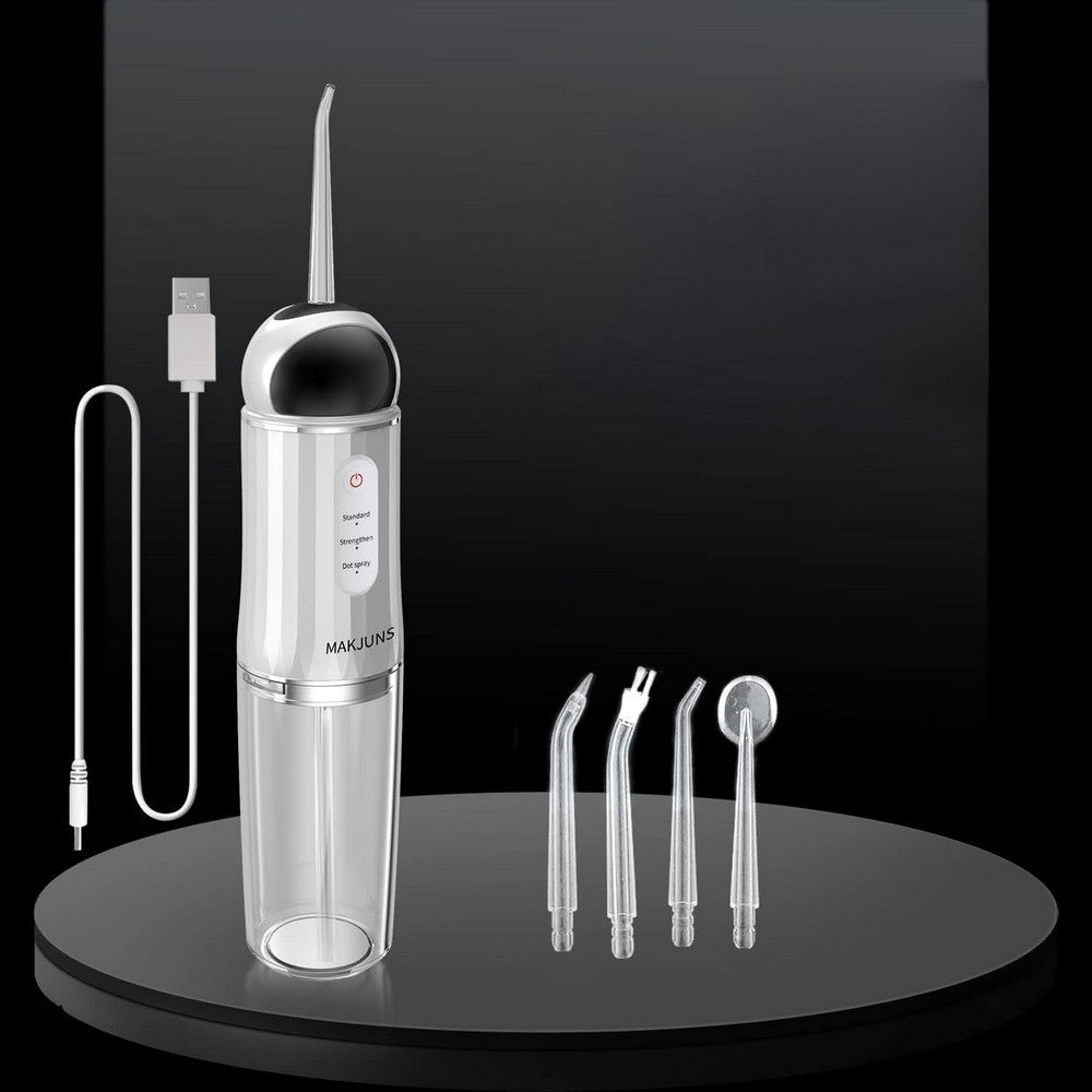 Electric Water Flosser for teeth with 4 Jet Tips Portable Floss Irrigation Cleaner-Black