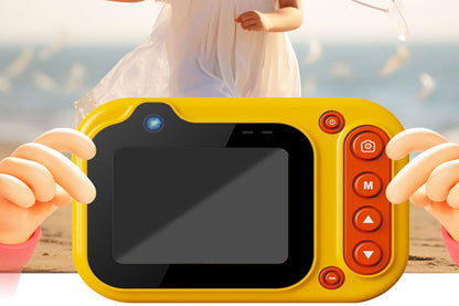 Swimming Camera Kids Digital Underwater Dual-Screen Camera for Swimming Sports Shoots-Yellow Color