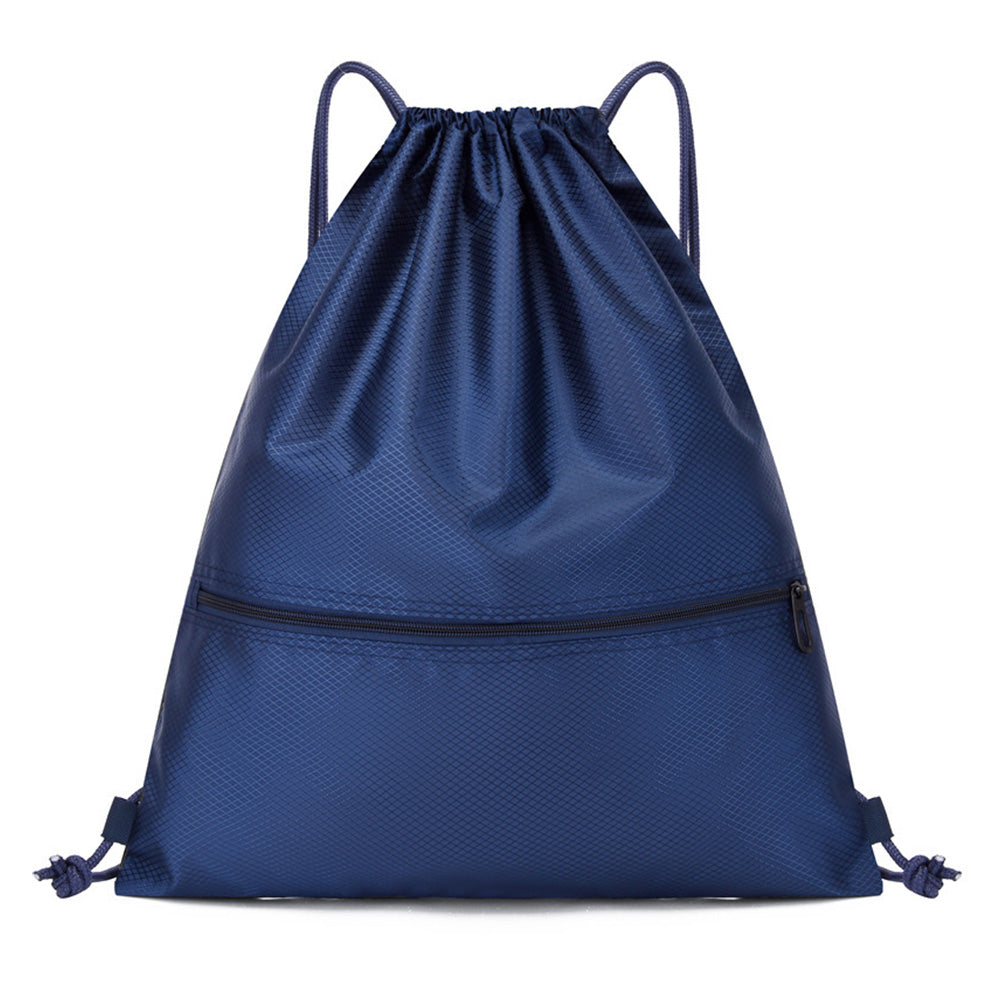 Drawstring Backpack Bag Portable Gym Backpack- Dark Blue