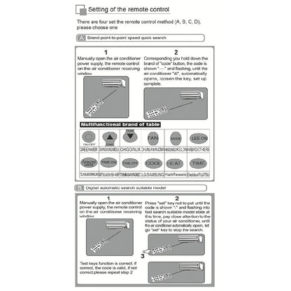 Universal Air Conditioning Remote Control