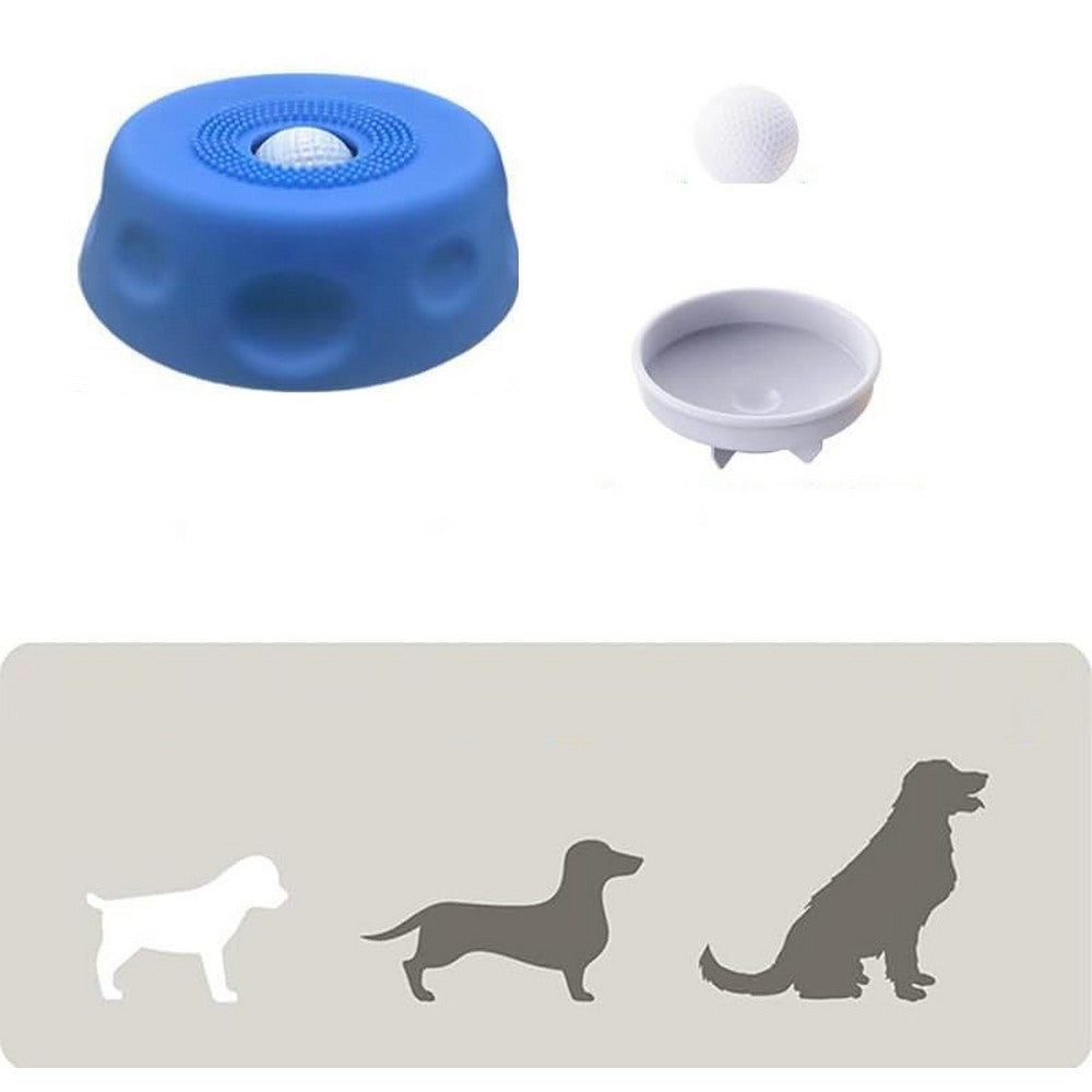 Dog Licking Bowl Slow Feeder Bowls for Yogurt Liquid Treat Interactive Dog Toys-Blue