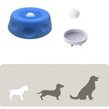 Dog Licking Bowl Slow Feeder Bowls for Yogurt Liquid Treat Interactive Dog Toys-Blue