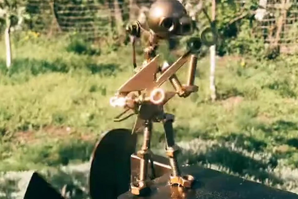 Handmade Drummer Windmill Metal Rock Band Windmill for Yard Lawn Garden Patio Decor -Guitar-Shaped Windmill