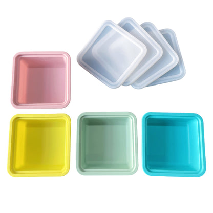 4Pcs Silicone Freezer Tray for Soup Ice Cubes Food Storage Portion Control