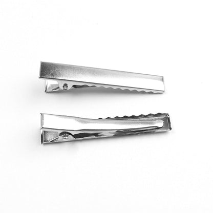 100-Pack Silver Metal Hair Clips for Kids and Women DIY Craft Hairpins S