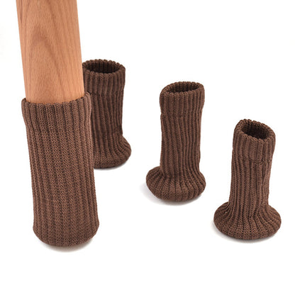 12Pcs Knitted Table Chair Leg Sleeve Socks Floor Protector Furniture Feet Covers