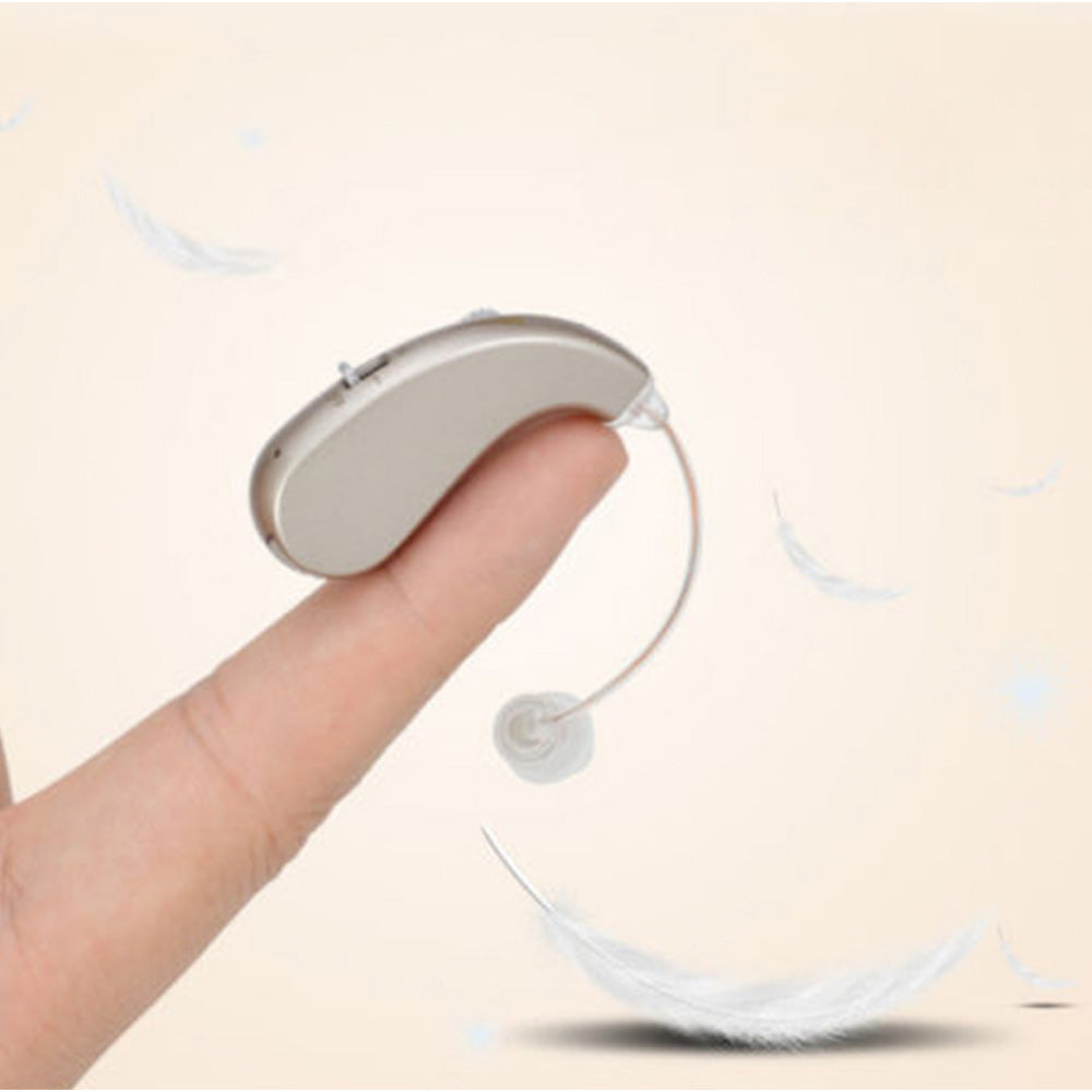 1X Hearing Aid for Seniors Rechargeable Hearing Amplifier for Hearing Loss Silver