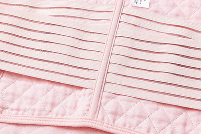 2Pcs Belly Support Recovery Waist Pelvis Belt Postpartum Belly Wrap Band Waist Trainer-Pink