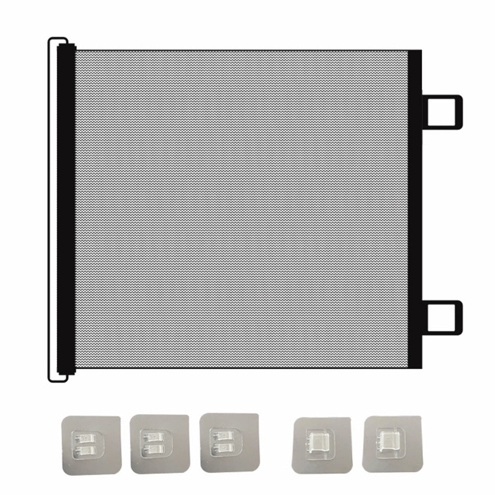 Retractable Dog Gate for Outdoor Staris Hallways Doorways No Drill-Black