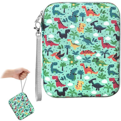 Card Case for Yoto Cards 80 Pockets Card Holder with Carry Strap and Zipper-Green