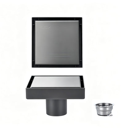 Square Shower Drain with Filter-Grey