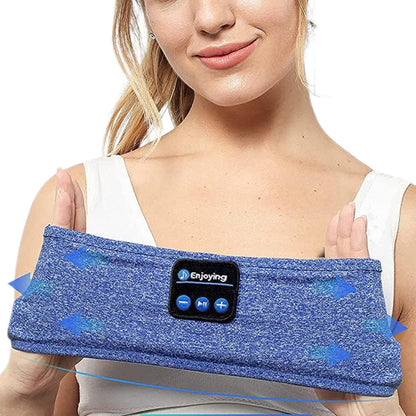 Bluetooth Sleeping Headphones Wireless Music Headband Stereo Earphone for Sport Sleep Yoga Meditation Blue