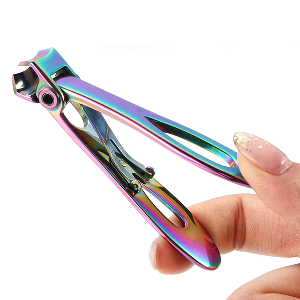 Wide Jaw Nail Clipper Strong Stainless Steel Toenail Cutter for Thick Nails-Mixed Color