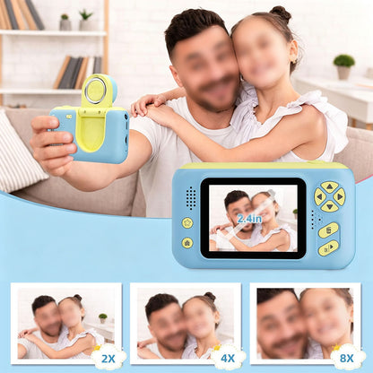180 Degree Flip Lens Digital Camera Camera Toys - Blue