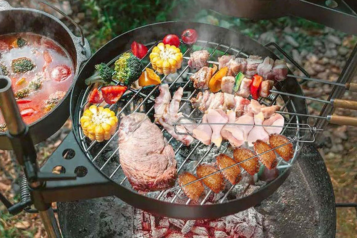 2Pcs Chicken Wing BBQ Fork Metal BBQ Grilling Fork Chicken Wing Grilling Rail