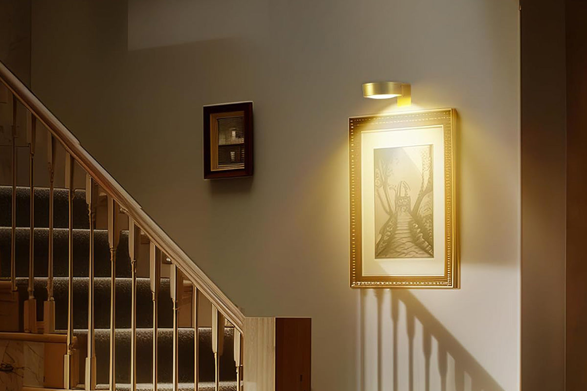 3 Piece Wireless Art Display Picture Lights - Gold