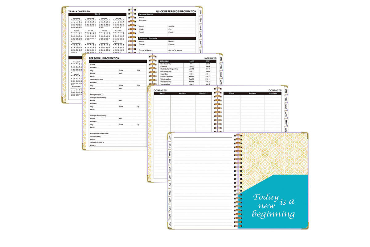 2026 Planner Weekly Monthly A5 Daily Organizer January to December Notebook -Black