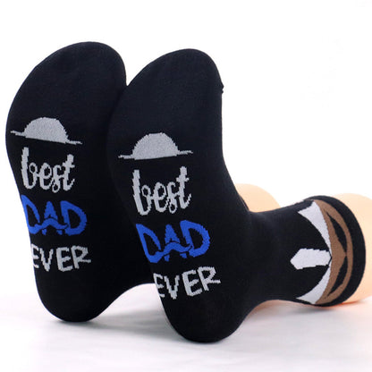 2 Pairs of Socks for Dad Funny Socks for Father's Day Dad Novelty Socks