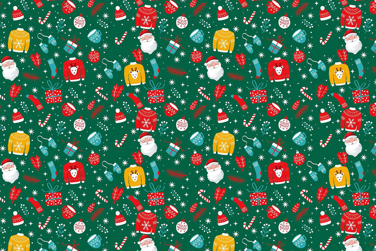 10Pcs Christmas Wrapping Paper Present Wrap Rolls