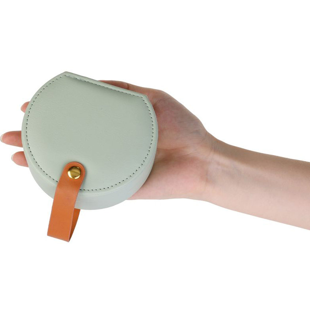 Travel Jewelry Case with Detachable Handle Accessory Organizer Green