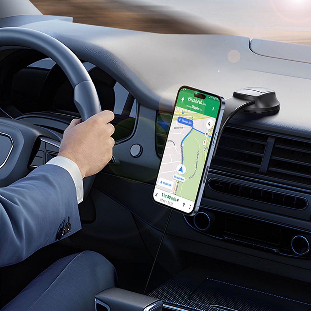 15W Wireless Car Mount Charger Car 360 Degree Rotating Phone Holder for Wireless Charging Phone