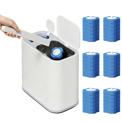 2-in-1 Toilet Brush 5L Bin Set Includes 36 Sponge Heads Toilet Brush Heads