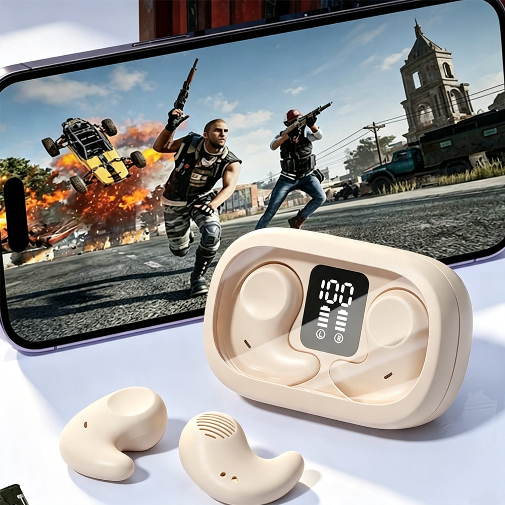 Sleep Earbuds Bluetooth 5.3 In Ear Headphones for Sleeping - Beige