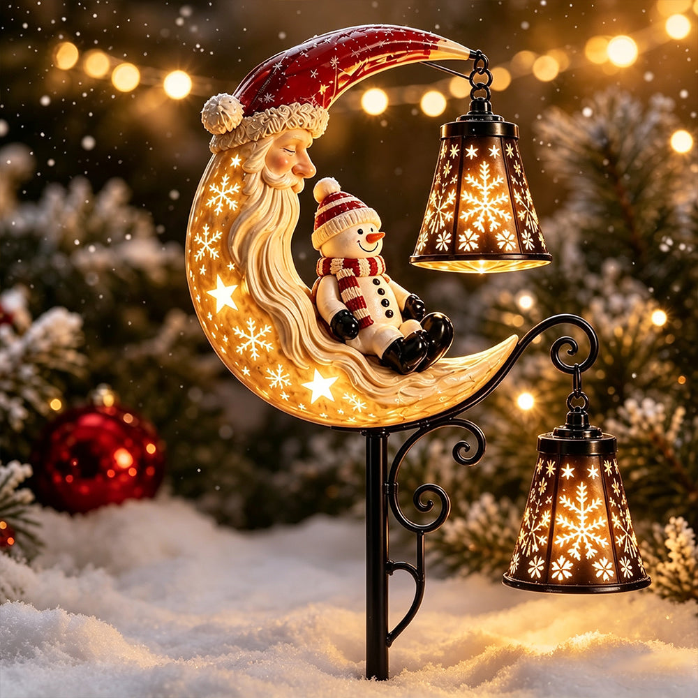 Santa Solar Light Christmas Outdoor Garden Stake Light