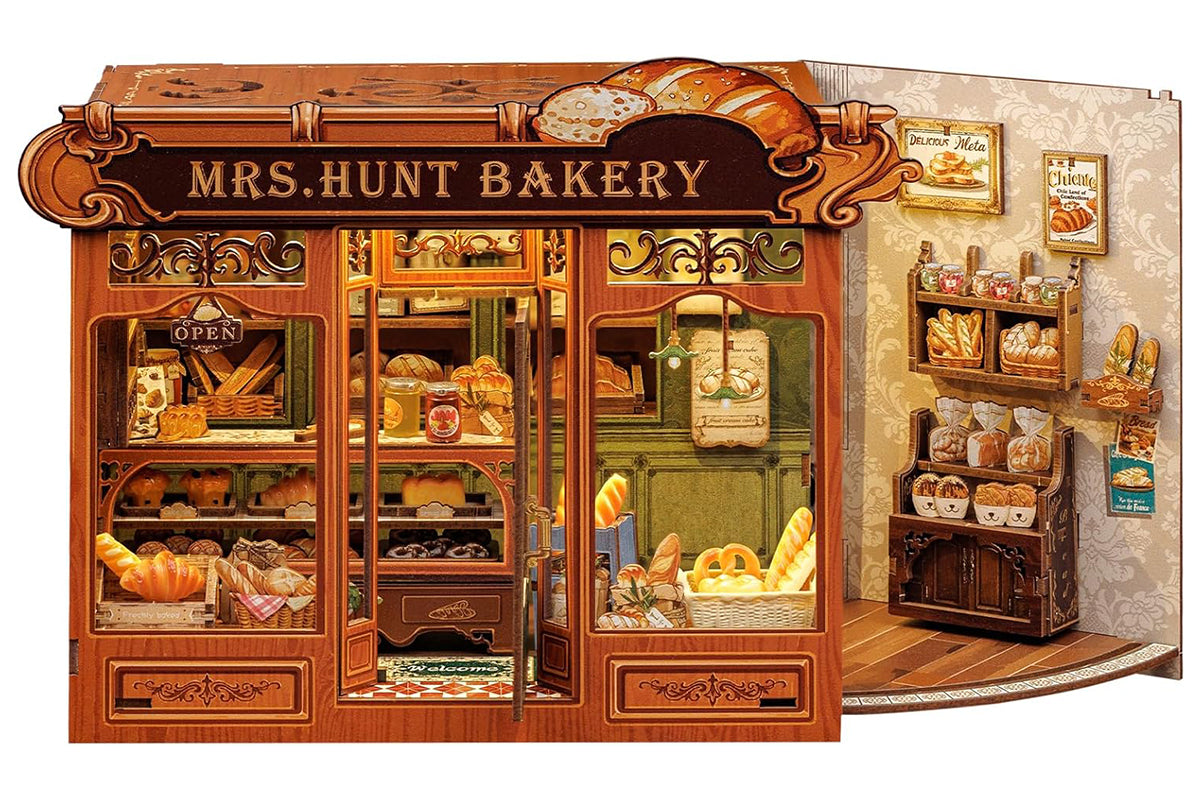 DIY Miniature House Kit Tiny House Kit for Adults to Build for Family Friends-Bakery