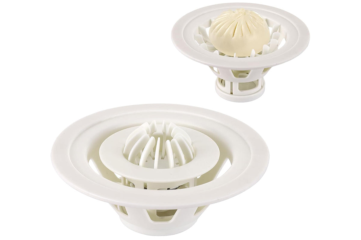 PP Baozi Maker Machine Pastry Pie Steam Bun Mold Non-Stick Beautiful Flower-Shaped Buns Mold-White