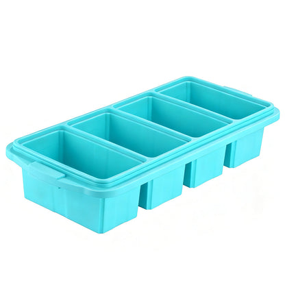 Silicone Freezer Tray with Lid Food Molds for Soup Sauce Broth Leftovers Style 2