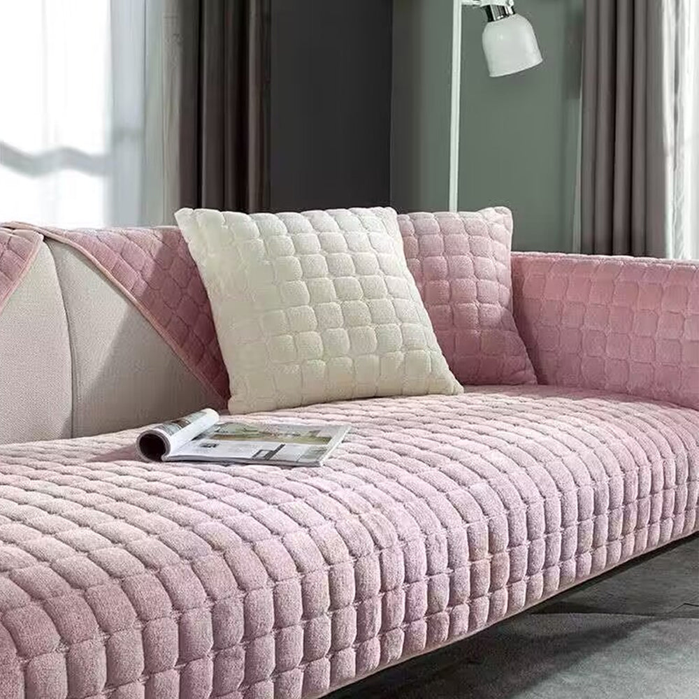 Universal Flannel Sofa Cushion Slipcover Non-Slip Thickened Sofa Cushion Towel