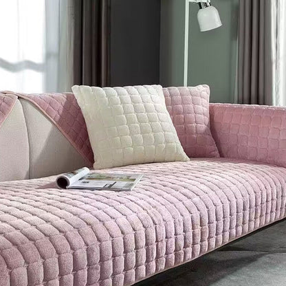 Universal Flannel Sofa Cushion Slipcover Non-Slip Thickened Sofa Cushion Towel