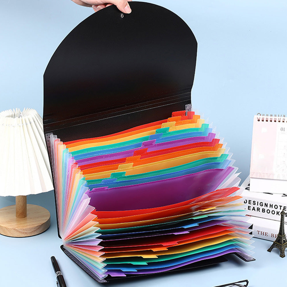 25 Pockets Accordion File Organizer Expanding File Folder Large Capacity Document Storage