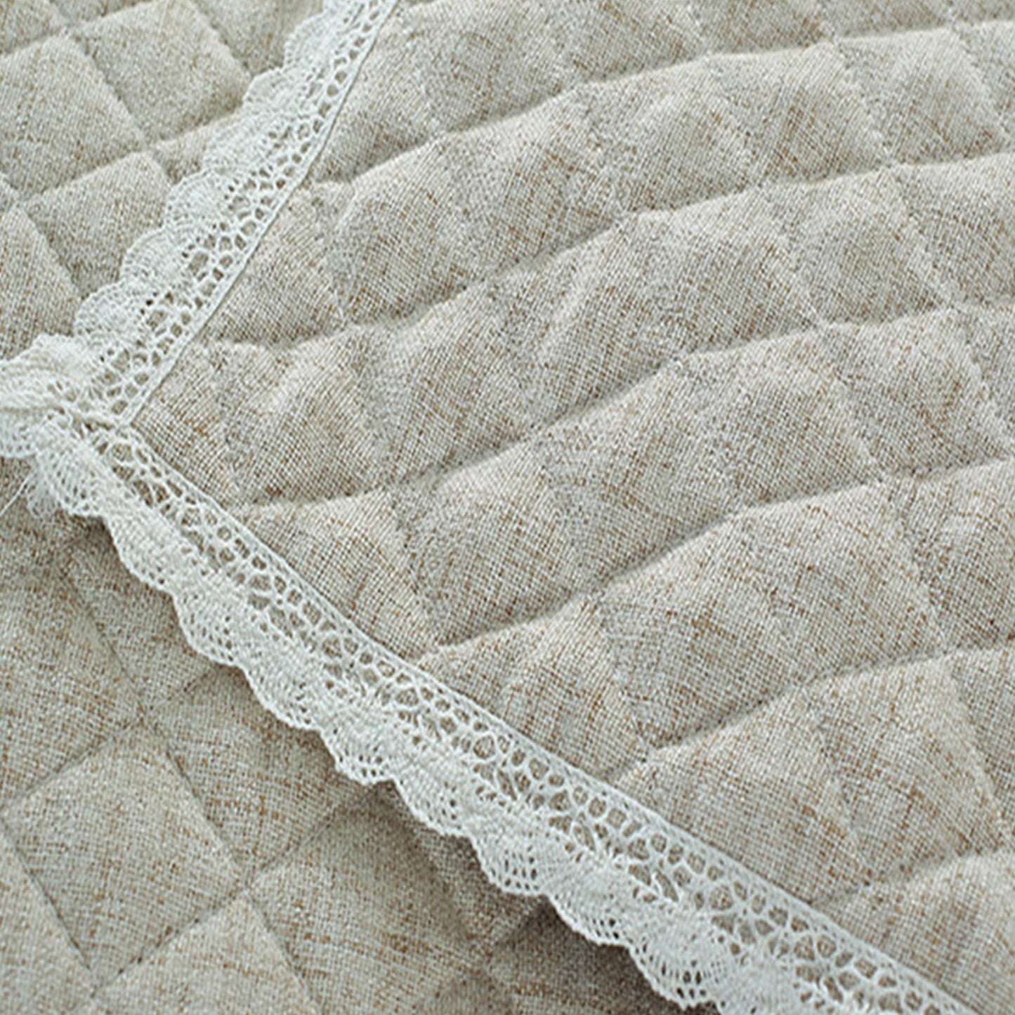 Soft Sofa Cover Quilted Sectional Couch Covers -Beige