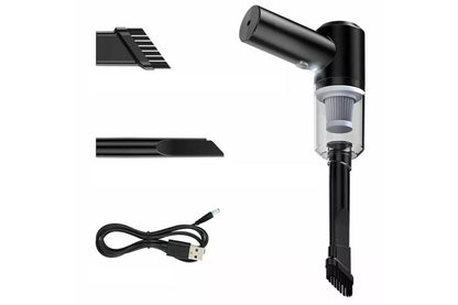 Handheld Car Vacuum Cleaner Rechargeable with Brushless Motor for Home Office Pet -Black + Silver