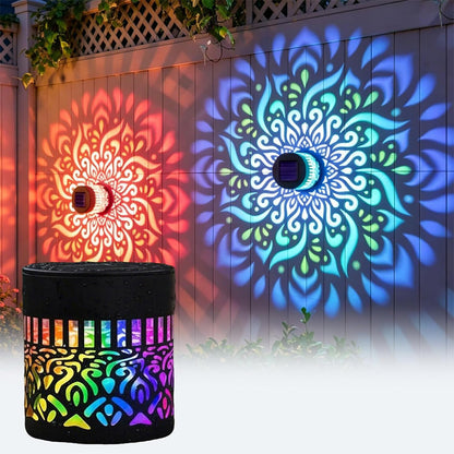 Solar Mandala Wall Light -Purple and Red
