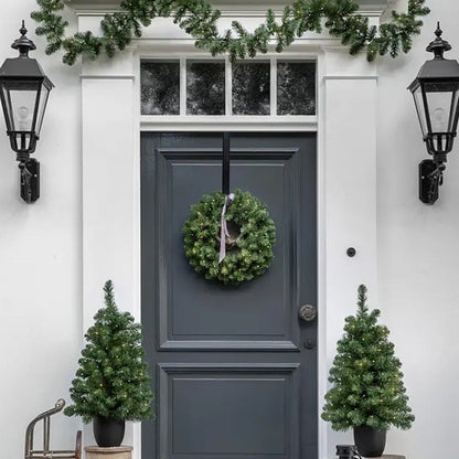 2Pcs Adjustable Wreath Hanger Over The Door Wreath Hook Hanger for Christmas Wreath Decoration