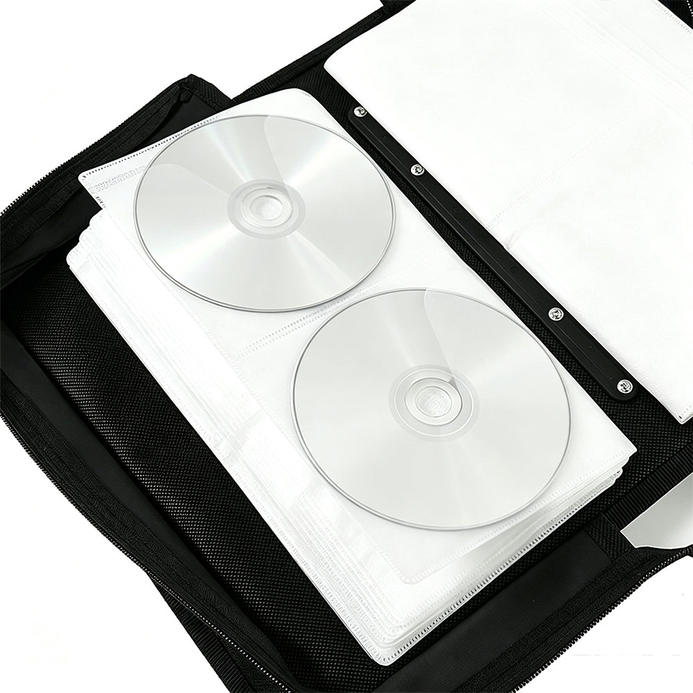 128 Capacity CD DVD Storage Binder Disc Plaid Storage Case