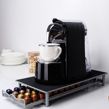 40-Pod Coffee Capsules Holder Rack Drawer Style Storage Organizer Stand for Nespresso Grey